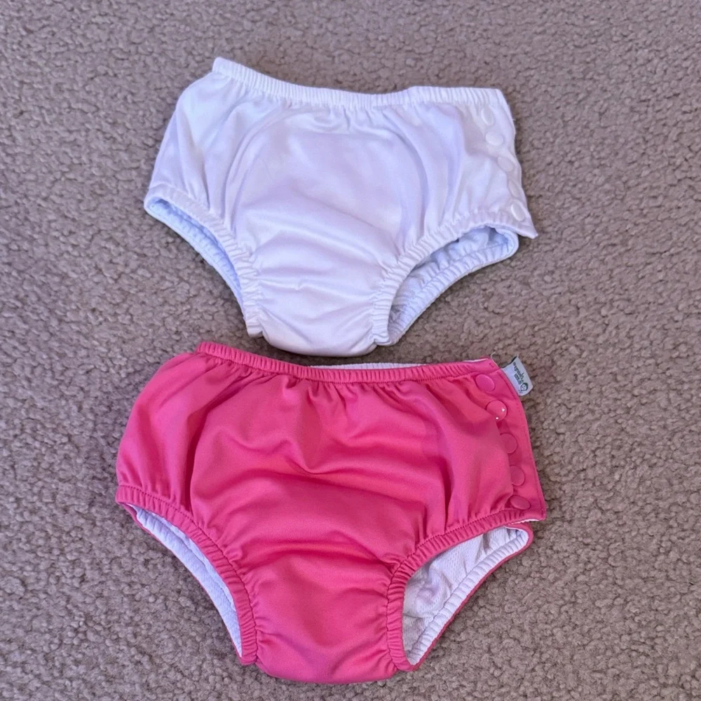 Vibrant Pink and White Diaper Covers